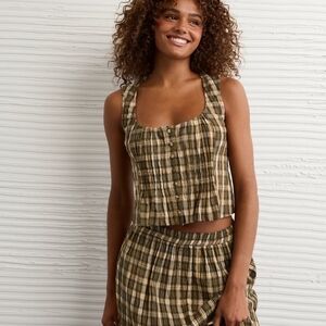 AE Pintuck Corset Tank Top